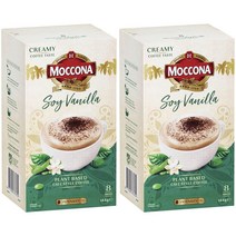 Moccona Soy Vanilla 6 Plant Based Cafe Style Coffee 호주 모코나 소이 바닐라 6 식물성 카페 스타일 커피 8스틱 2팩