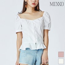미쏘 스퀘어넥 프릴 블라우스 MIWBW9731S