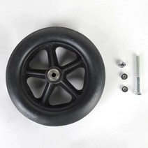 휠체어 앞 작은 바퀴 액세서리 6 7 8 인치 pu고무휠, D블랙(18-19cm)8인치 -2개1쌍