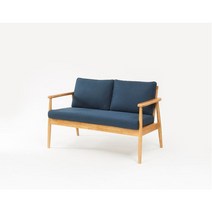 2인용 원목 쇼파 패브릭 소파, 네이비