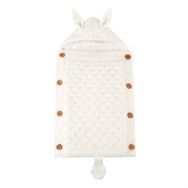 유모차 풋머프 침낭 풋워머 커버 신생아 봉투 니트 포대기 footmuff 니트 수면, 하얀