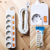 4.5M 6구 안전 멀티탭 개별스위치 멀티탭3구 멀티탭7M 1구멀티탭 2평방꾸미기 컴퓨터멀티탭 건조기멀티탭 멀티플러