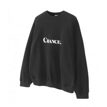 챈스챈스 CHANCE 맨투맨 스웨트셔츠 블랙 기모