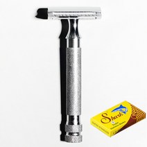 파커 본사 포이베91 클래 식면도기 (무료 면도날 증정) 안전 습식 남성 양날 가성비 일회용 면도칼 바버샵, 1개입, 1개