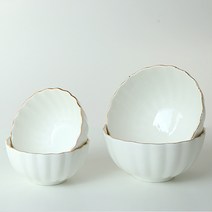 골드라인 화이트 코튼 공기 대접 요거트볼 비빔그릇