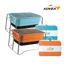 코베아 미니 폴딩 BBQ 그릴 2인용 솔캠용, 민트