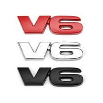 자동차엠블럼 이니셜 금속 자동차 스티커 스타일링 V6 엔진 로고 엠블럼 트렁크 스포츠 터보 배지 3D 데칼, 03 Black_03 4x4