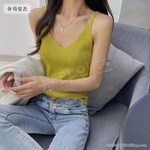 가을 니트 민소매 나시 여 레깅스 베스트 이너 뉴타임즈 A257E053
