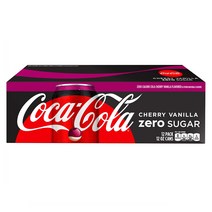 코카콜라 체리 바닐라 제로슈가 355ml 12캔/ Coca-Cola Coke Cherry Vanilla Zero Sugar 12oz Can, 1개