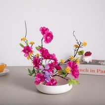 세덤진달래수반set 30cmP 조화 꽃 인테리어 장식 소품, 없음, 상세 설명 참조