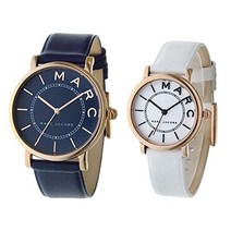 [마크 제이콥스] MARC JACOBS 수납 BOX 쌍 시계 남자 친구 그녀 커플 ROXY 록시 네이비 화이트 가죽 MJ1534MJ1562 시계 [품]