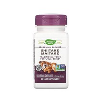 Natures Way 네이쳐스 웨이 표고버섯 잎새버섯 추출물 Shiitake Maitake 250mg 60베지캡슐