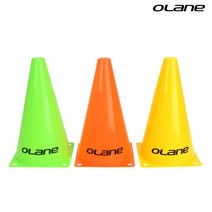 [OLANE] 칼라콘 23cm 트레이닝 훈련 스포츠콘 라바콘, 형광오렌지