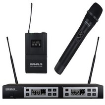 카날스 BK-902N 2CH 무선마이크 시스템 900MHz / 벨트팩 송신기 (핀마이크 포함) + 핸드송신기 BK-09 각1EA
