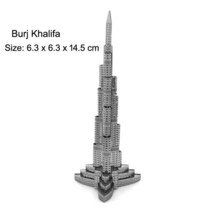 3d 금속 입체 메탈 비행기 조립 스페이스 퍼즐 건설 DIY 3D 네덜란드 풍차 에펠 탑 히메지 성, Burj Khalifa