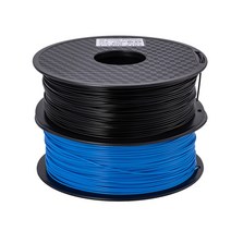 Ender PLA 필라멘트 샘플 모든 FDM CREALITY 3D 프린터 Reprap Makerbot 블랙 및 화이트 2 색 롤 당 1kg 175mm 개, BlackX1 Add BlueX1