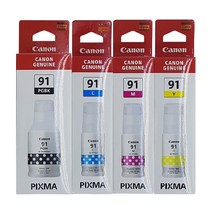 캐논 정품잉크 세트 GI-91 G3960 G3920 G3923 G2960 G1920 무한, 1세트, GI-91 정품잉크 4색 세트