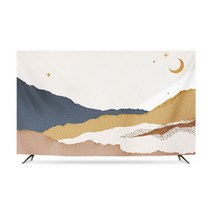 명화 티비 TV 덮개 가리개 인치 종류별 무지개 럭셔리 거실 모니터 먼지 커버 42 55 65 75 액자 풍경 HA11, 37인치 하오웨