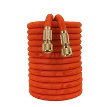 호스릴 주름 베란다 세차 정원 급수 호스 매직 라텍스 텔레픽 물총 꽃 스팔 고압 야외 용품, 2분의 1 _100피트-30m | 주황색