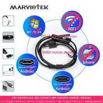 아이폰용 7mm 와이파이 내시경 카메라 HD 방수 USB 검사 카메라 IOS 안드로이드 PC 노트북, 2m, 5.5mm Endoscope