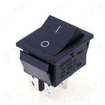 래칭 로커 스위치 전원 스위치 I/O 4 핀 조명 16A 250VAC 20A 125VAC KCD4 5 개, Black