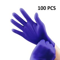 장갑 주방용 일회용 실험실 고무 셰프 니트릴 라텍스 요리 위생 100매, L, 다크 퍼플-100 PCS