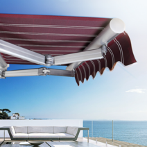 대박 고정 어닝 테라스 전원주택 천막 접이식 비가림막 파고라 가게 옥상 핸드 발코니 선쉐이드 차양 비막이 파고라 차양막 햇빛가리개 카페 어닝, 4m x 1.5 m