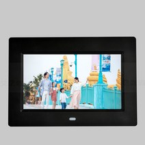디지털액자 동영상 미니 자동재생 플레이어 모니터, 7인치 블랙