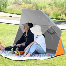 캠핑 파라솔 우산텐트 그늘막 낚시 해변 비치 공원 휴대용 자외선차단 파라솔 텐트, 그린