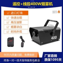 500W 소형 포그머신 휴대용 무대 결혼식 LED 드라이아이스 연기 메이커 특수 효과 안개 발생기, [400와트와이어컨트롤+리모콘]후드