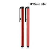 10 개/몫 용량 성 터치 스크린 스타일러스 펜 IPad 에어 미니에 대 한 삼성 호환 Xiaomi 아이폰 유니버설 태블릿 PC 스마트 전화 연필, 한개옵션1, [06] 2PCS Red