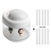 초음파 가습기 미스트 메이커 500ml 무선 에센셜 오일 디퓨저 2000mah 배터리, 헉