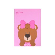 앨리 노트 핑크 무지 디자인 곰돌이 생일 선물 크리스마스 캐릭터 귀여운 공책 선 키즈 어린이 만화 수첩 팬시 학용품 집 문구 날 잡화 샵 굿즈 조카 러블리 초등학생 장난감가게 아이들 스프링 사무용품 유아 키덜트 유치원 연습장 예쁜, 본상품선택