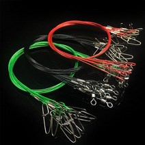 [파인베리] 암산코리아 3색 갈치 삼치낚시 와이어 리더, 레드