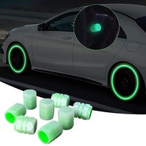QianBao 형광 자동차 타이어 에어 밸브 스템 캡 커버 8개 조명 자동 휠 범용 자전거 오토바이 트럭용 그린 USA 미국