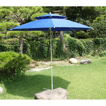 에버조이 2단 대형 파라솔 2.2M 꺾임형 일반형, 파라솔 일반형(2.2M), 블루
