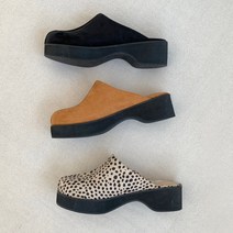 웨지 통굽 키높이 유니크 플랫폼 뮬 슬리퍼 블로퍼