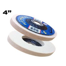INVEN* 블랙불 양모휠 4인치 PW100 (양모휠 융빠우 버프휠 버프패드 양모패드휠 양모광택 그라인더) @안전2중포장@, 1개