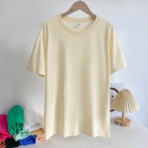 반팔 용과 색티셔츠 여성 순면 코튼 상의 트렌드 와이드 루즈핏 슬림핏 커플룩 여름옷 4771725823