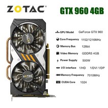 그래픽카드 외장그래픽 ZOTAC GTX 960 4GB 게임용 비디오 카드 GTX 960 4G GPU 그래픽 카드, 한개옵션0