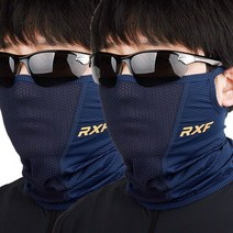 RXF 맥스7 1+1 앞면메쉬 여름 냉감 골프스킨 멀티스카프 파크골프, 네이비+네이비