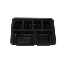 6칸 미니도시락용기, 10개_검정