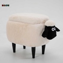 스툴 양디자인 애니멀 동물 스토리지 의자, 화이트 숀 수납 탈부착 커버 분리 빅 사이즈 양말 배달