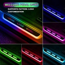 가성비빔프로젝터 사용자 맞춤 자동차 도어 씰 라이트 로고 프로젝터 레이저 램프 USB 전원 이동 LED 웰컴 페달 스커프 플레이트 배선 없음 2 개, 4 PCS Set_For S-UZUKI