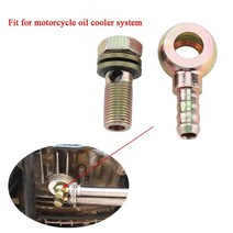 미션쿨러 미션오일쿨러 탄소강 2 개대 m12x1.25mm 오토바이 수리 피팅 플러그 m6m8 볼 헤드 어댑터 자동차, 검은색
