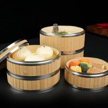 친환경 편백 대나무찜기 딤섬 만두 찜통 편백찜기, 15CM 3단 찜기