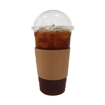 커피바바 92파이 페트 20온스 아이스컵 + 돔뚜껑 무지홀더 세트, 2세트, 100개입, 580ml