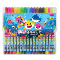 종이나라 핑크퐁 나라사인펜 16종 세트, 혼합색상, 5세트