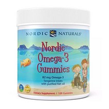 노르딕내츄럴스 노르딕 내추럴스 오메가3 젤리 귤 120 총 82mg EPA DHA 포함 60인분, 120 Count (Pack of 1)