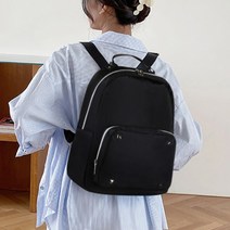 [쿠잉팩토리] 여성 기본 베이직 스타일 예쁜 징 포인트 데일리 백팩